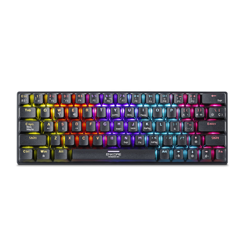 TECLADO GAMER MECANICO ENKORE KINGDOM 64 ENK1008 RAINBOW RGB TECLADO GAMER MECANICO ENKORE KINGDOM 64 ENK1008 RAINBOW RGB