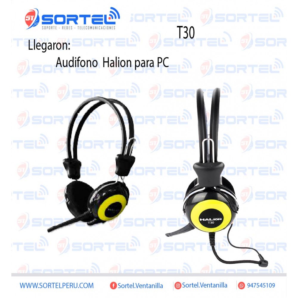 Audifono para PC con microfono Halion T30