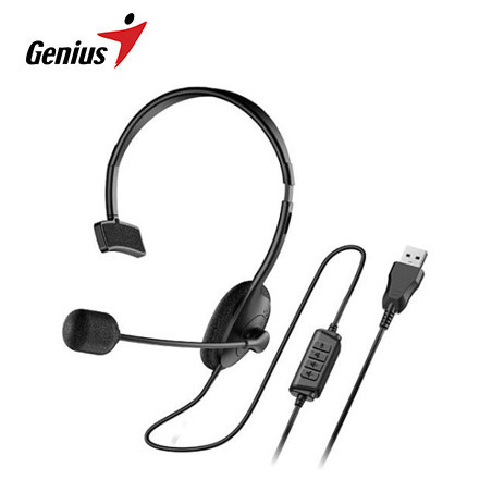 AUDIFONO C/MICROF. GENIUS HS-100U MONO USB BLACK (31710027400)