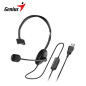 AUDIFONO C/MICROF. GENIUS HS-100U MONO USB BLACK (31710027400) AUDIFONO C/MICROF. GENIUS HS-100U MONO USB BLACK (31710027400)
