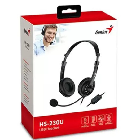 AUDIFONO C/MICROF. GENIUS HS-230U USB BLACK (31710021400)