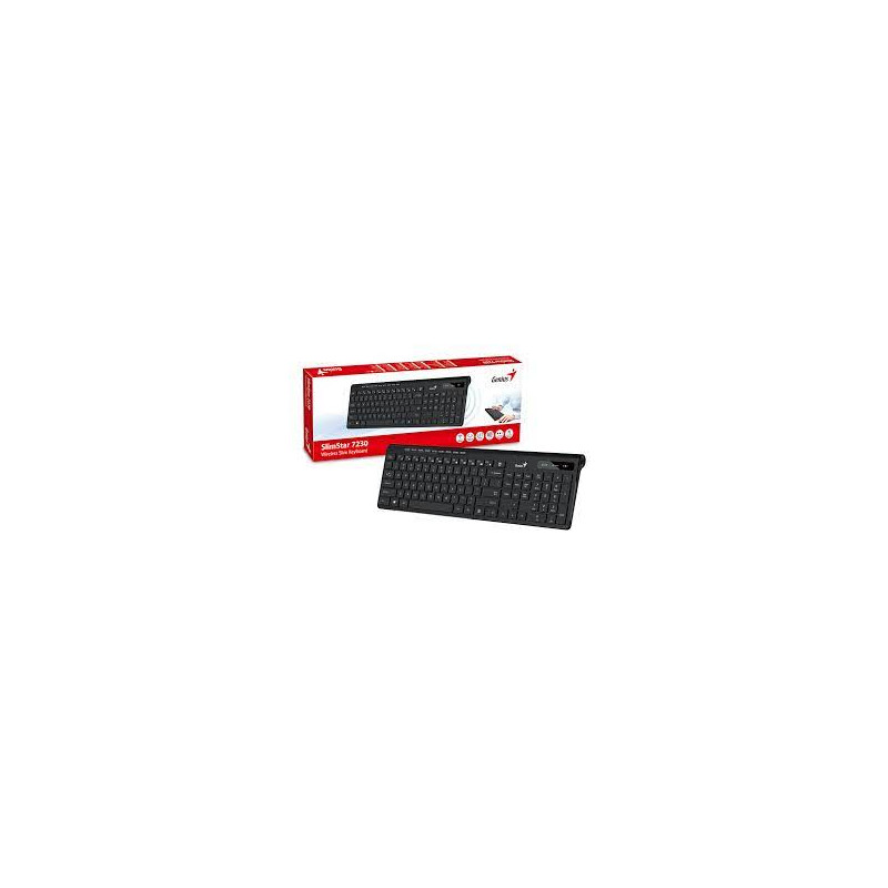 TECLADO GENIUS SLIMSTAR 7230 WIRELESS MULTIMEDIA BLACK (31310021401)
