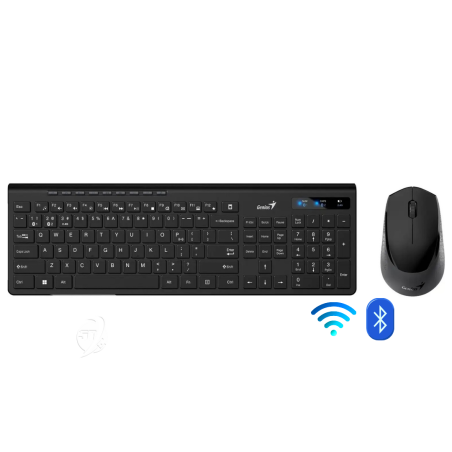 TECLADO + MOUSE GENIUS SLIMSTAR KM-8230 INALAMBRICO/BLUETOOTH MULTIMEDIA BLACK (31340015407)