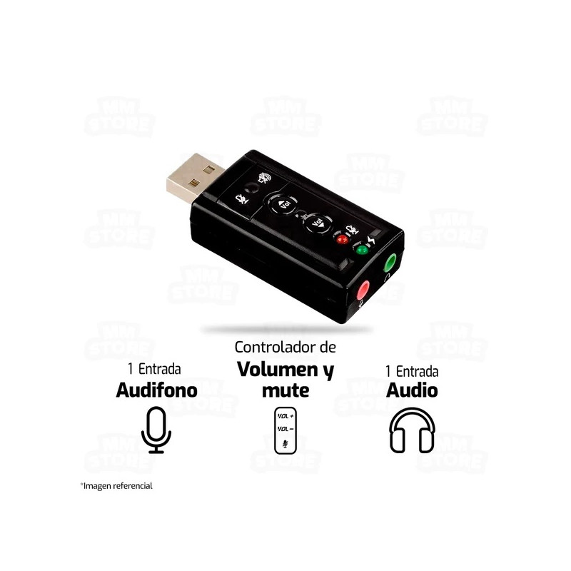 ADAPTADOR USB AUDIO 7.1 PARA EQUIPO DE COMPUTO ADAPTADOR USB AUDIO 7.1 PARA EQUIPO DE COMPUTO