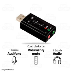 ADAPTADOR USB AUDIO 7.1 PARA EQUIPO DE COMPUTO