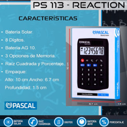 CALCULADORA DE BOLSILLO PASCAL REACTION PS 113