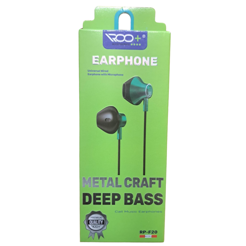 AUDIFONO ROO+ RP-F20 METAL BASS PARA CELULAR