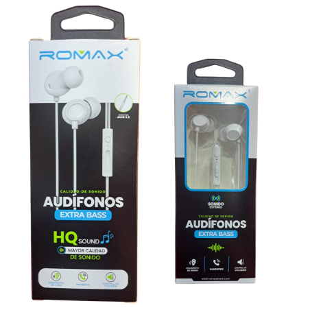 AUDIFONO ROMAX TCA0182 BASS PARA CELULAR