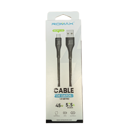 CABLE ROMAX TCD0469 V8 45W 5.5A MICRO USB