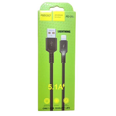 CABLE REDD RD-20L IPHONE 5.1A LIGHTNING CARGA RAPIDA
