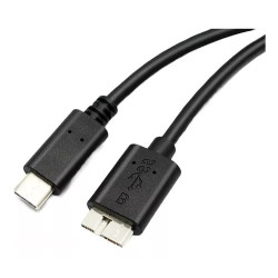 CABLE MICRO B - TIPO-C A 3.1 DISCO DURO 10GBPS  30CM
