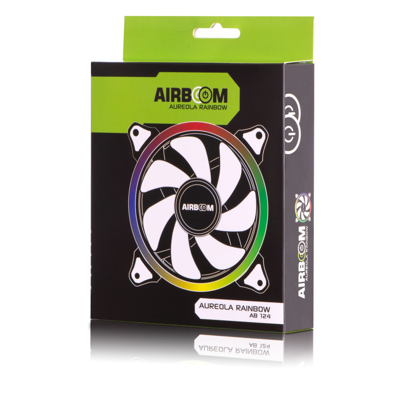 COOLER DE PC INTERNO AIRBOOM AB 124 AUREOLA CONECCION A FUENTE 12CM RGB COOLER DE PC INTERNO AIRBOOM AB 124 AUREOLA CONECCION A FUENTE 12CM RGB