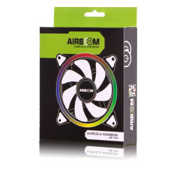 COOLER DE PC INTERNO AIRBOOM AB 124 AUREOLA CONECCION A FUENTE 12CM RGB