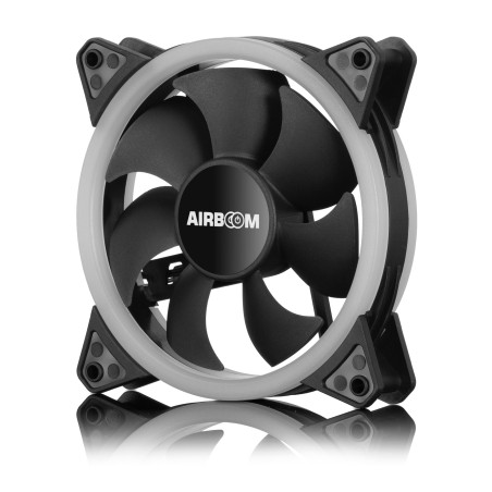 COOLER DE PC INTERNO AIRBOOM AB 124 AUREOLA CONECCION A FUENTE 12CM RGB