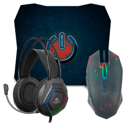 KIT 3 EN 1 ENKORE BRAIN 3 - ENT G1005-3NBOOK AUDIFONO + MOUSE + PAD MOUSE