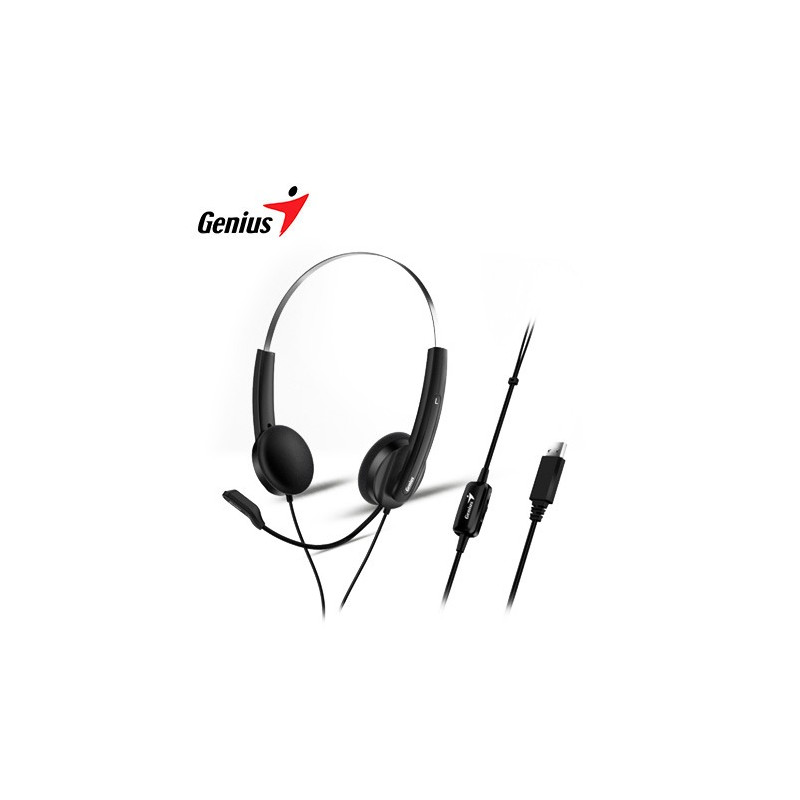 AUDIFONO USB GENIUS HS220U CON MICROFONO NEGRO AUDIFONO USB GENIUS HS220U CON MICROFONO NEGRO