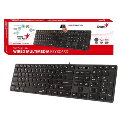 TECLADO GENIUS SMART SLIMSTAR 126 USB MULTIMEDIA SP NEGRO