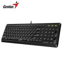 TECLADO GENIUS SLIMSTAR Q200 USB MULTIMEDIA SP NEGRO