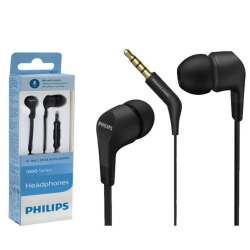 AUDIFONO PHILIPS IN-EAR TAE1105BK CON MICROFONO 3.5MM BASS BLACK