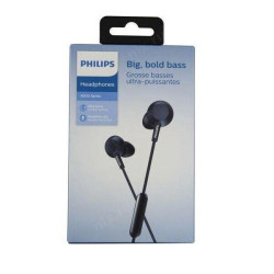 AUDIFONO PHILIPS IN-EAR TAE4105BK CON MICROFONO 3.5MM BASS BLACK