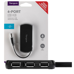HUB USB TARGUS 4 PORT USB-A 2.0 BLACK