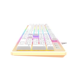 TECLADO GAMER HAVIT GAMENOTE KB876L-SP BLACO TRANSPARENTE RGB