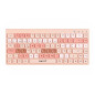 KIT TECLADO + MOUSE HAVIT KB831WB-SP INALAMBRICO BT COLOR ROSADO