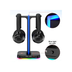SOPORTE GAMER HAVIT TH-650 PARA AUDIFONOS RGB NEGRO