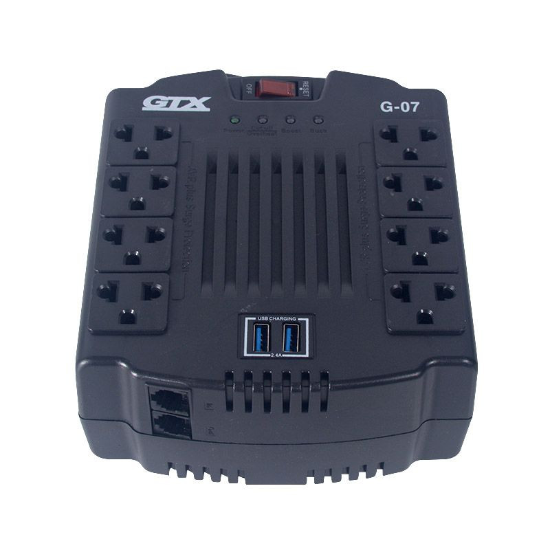 ESTABILIZADOR DE CORRIENTE GTX G-07 1200 VA / 600W 8 TOMAS