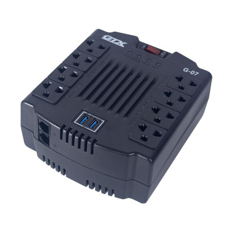 ESTABILIZADOR DE CORRIENTE GTX G-07 1200 VA / 600W 8 TOMAS