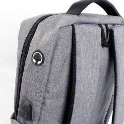 MOCHILA PARA LAPTOP 15.6 GRIS USB BA-03 MARVO