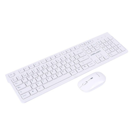 KIT TECLADO + MOUSE HALION HA-K652C INALAMBRICO BLANCO