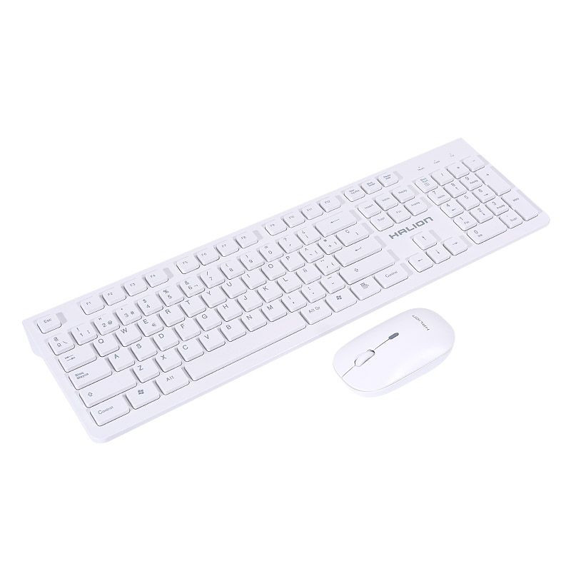 KIT TECLADO + MOUSE HALION HA-K652C INALAMBRICO BLANCO