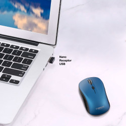 MOUSE INALAMBRICO CYBERTEL NEWTON CYB M319 AZUL