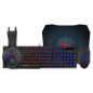 COMBO GAMER 4 EN 1 ENKORE BRAIN4 ENT G1005-4 TECLADO + MOUSE + AUDIFONO  PAD MOUSE RGB