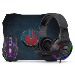 KIT GAMER 3 EN 1 ENKORE BRAVIO ENT G1000NB AUDIFONO + MOUSE + PAD MOUSE