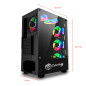 CASE O GABINETE GAMER PARA PC CYBERTEL KILLER CBX5016 RGB VIDRIO TEMPLADO
