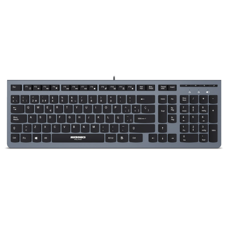 TECLADO USB MICRONICS MILANO MIC K704X MULTIMEDIA