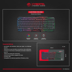 TECLADO USB GAMER CYBERTEL ELEKTRON CYB K508 RGB
