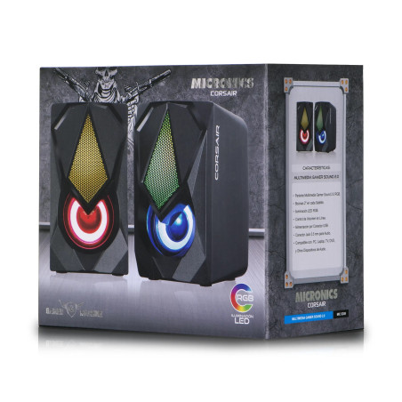 PARLANTE MICRONICS CORSAIR MIC S309-9 RGB PARA PC 2" 8W
