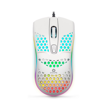MOUSE USB GAMER ENKORE GEOX WHITE EKM121 RGB