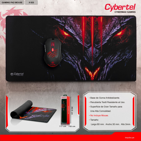 PAD MOUSE GAMER CYBERMAX X633