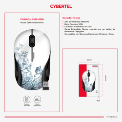 MOUSE INALAMBRICO CYBERTEL FASHION CYB M326 C/DISEÑO
