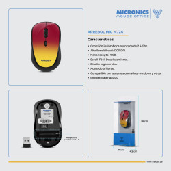MOUSE INALAMBRICO MICRONICS ARREBOL MIC M724