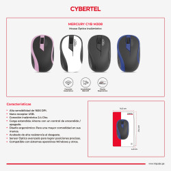MOUSE INALAMBRICO CYBERTEL MERCURY CYB M308