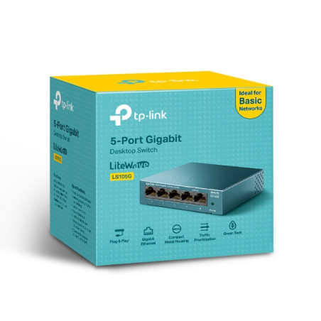 SWITCH TP-LINK TL-LS105G 5 PUERTOS 10/100/1000 MBPS
