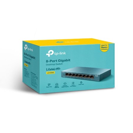 SWITCH TP-LINK TL-LS108G 8 PUERTOS GIGABIT 10/100/1000