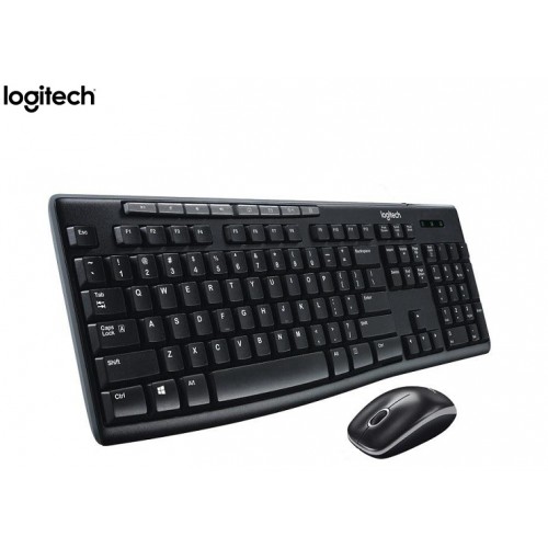 Kit teclado + mouse inalambrico logitech mk270 wireless usb black ventanilla