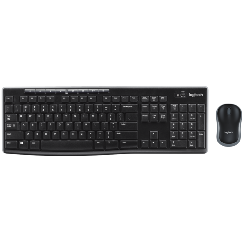 Kit teclado + mouse inalambrico logitech mk270 wireless usb black ventanilla