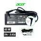 Cargador Acer Aspire ( Punta Fina ) - 19v 3.42a 65w OEM
